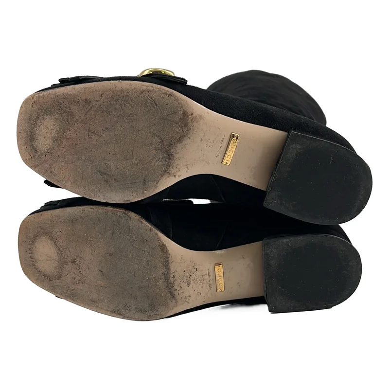 GUCCI / グッチ | GGマーモント スエード ロングブーツ | 35 | レディース