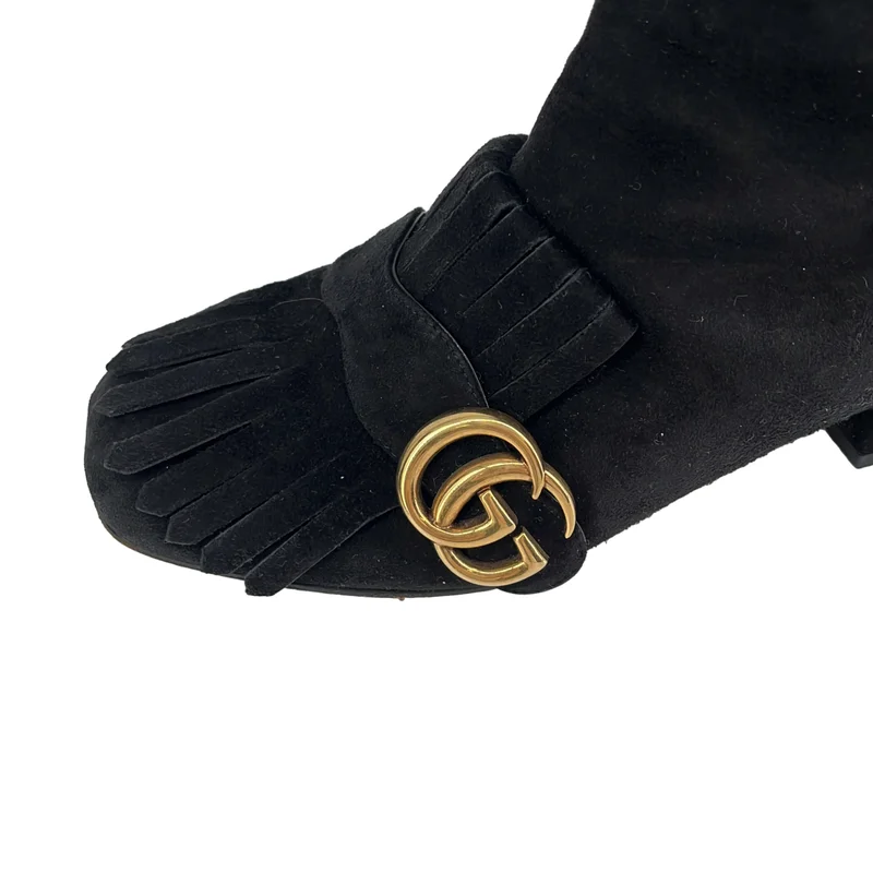 GUCCI / グッチ | GGマーモント スエード ロングブーツ | 35 | レディース