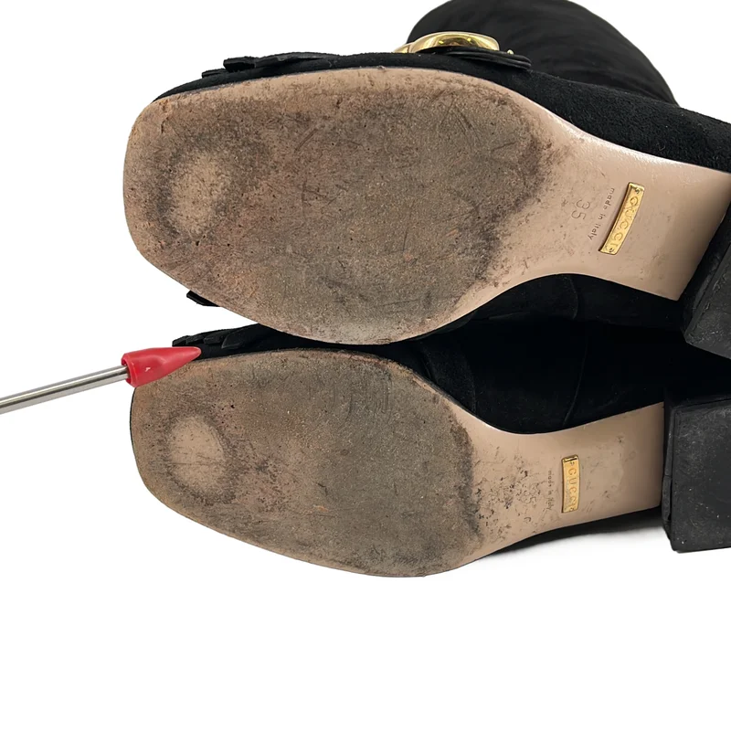 GUCCI / グッチ | GGマーモント スエード ロングブーツ | 35 | レディース