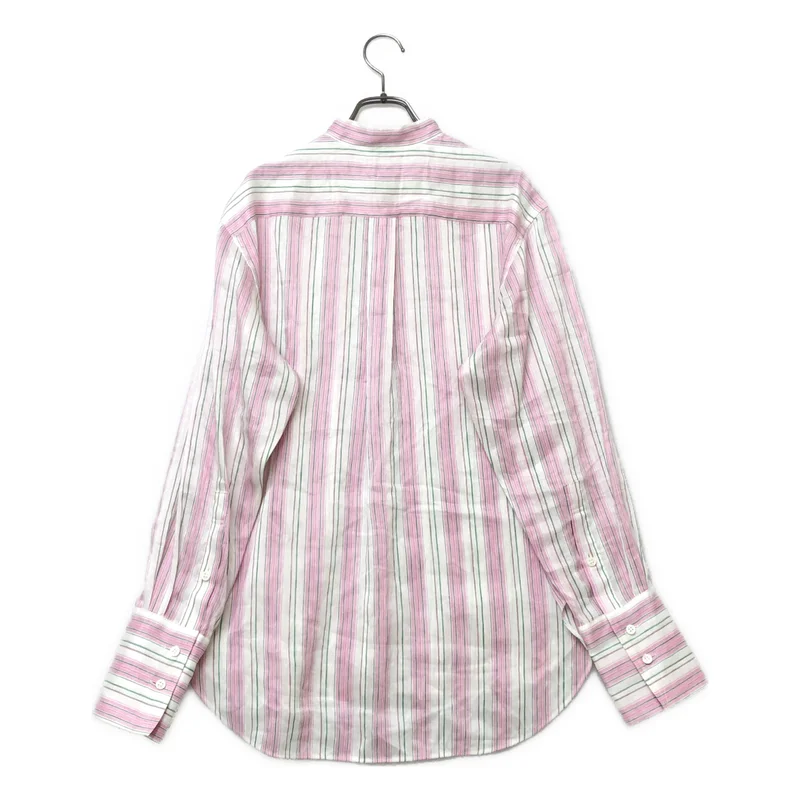 newnow / ニューナウ | リネン シルク ストライプ シャツ | M | レディース