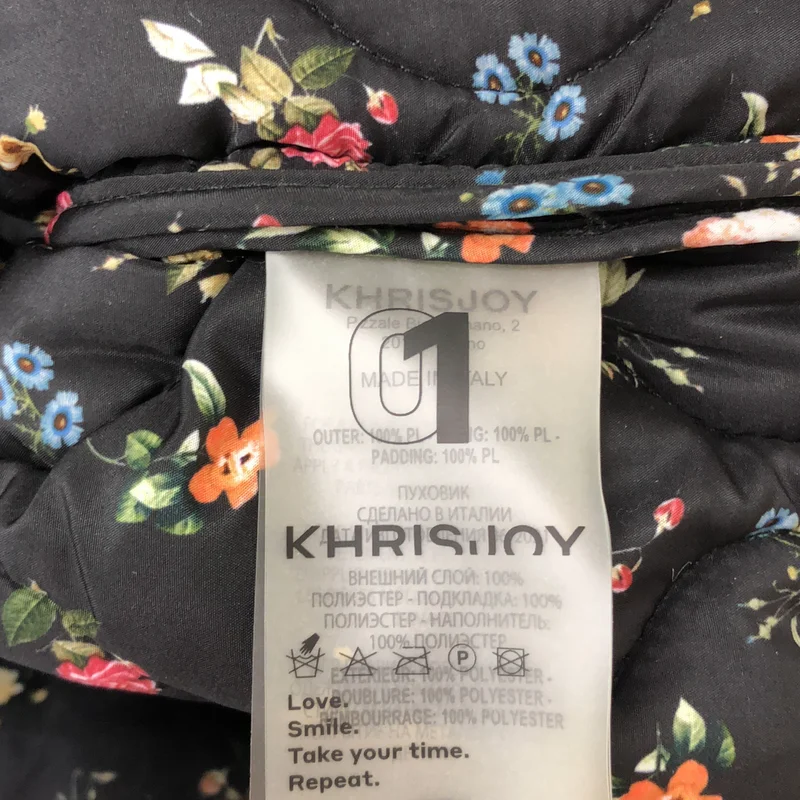 KHRISJOY / クリスジョイ | フラワープリント 総柄 フーデッドキルティングジャケット | 1 | レディース