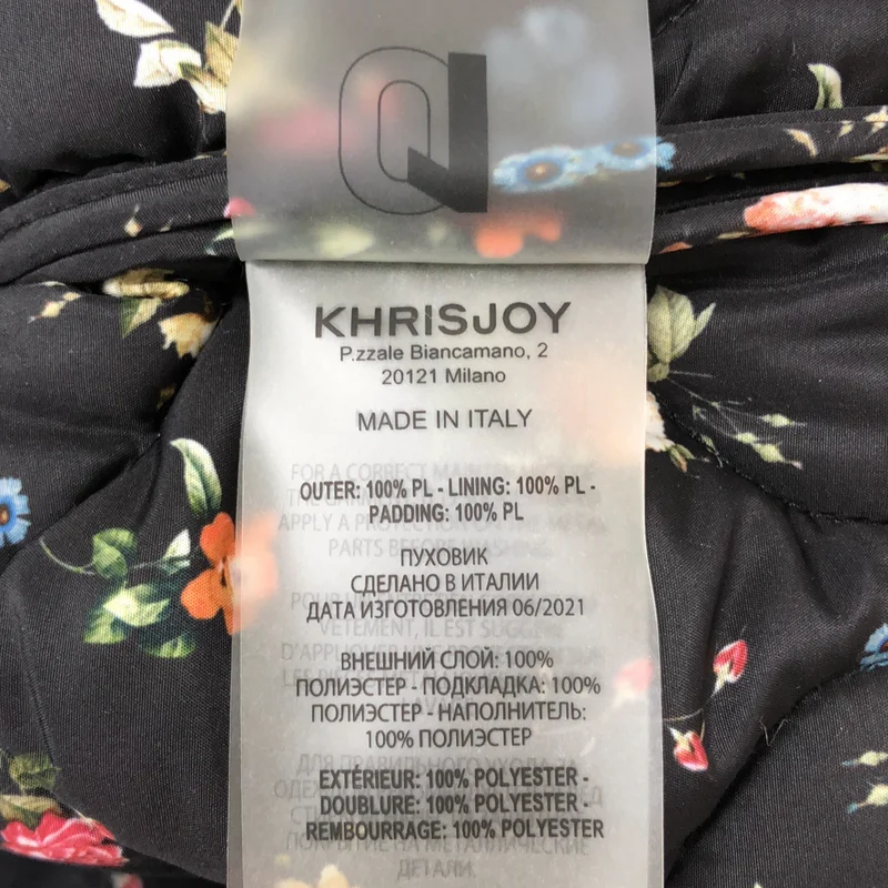 KHRISJOY / クリスジョイ | フラワープリント 総柄 フーデッドキルティングジャケット | 1 | レディース