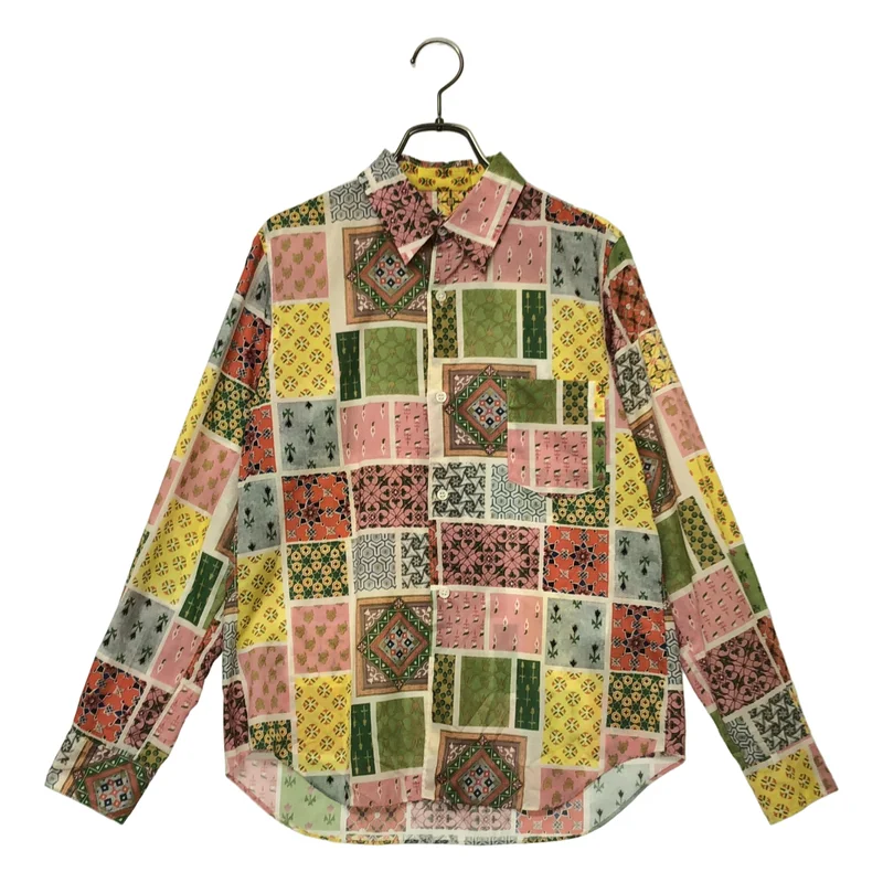 robe de chambre COMME des GARCONS / ローブドシャンブルコムデギャルソン | 1999SS | ポリエステル 総柄 オーバーシルエット シャツ ブラウス | M | レディース