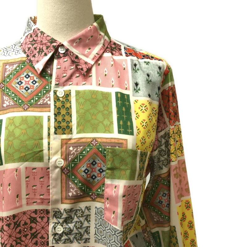 robe de chambre COMME des GARCONS / ローブドシャンブルコムデギャルソン | 1999SS | ポリエステル 総柄 オーバーシルエット シャツ ブラウス | M | レディース
