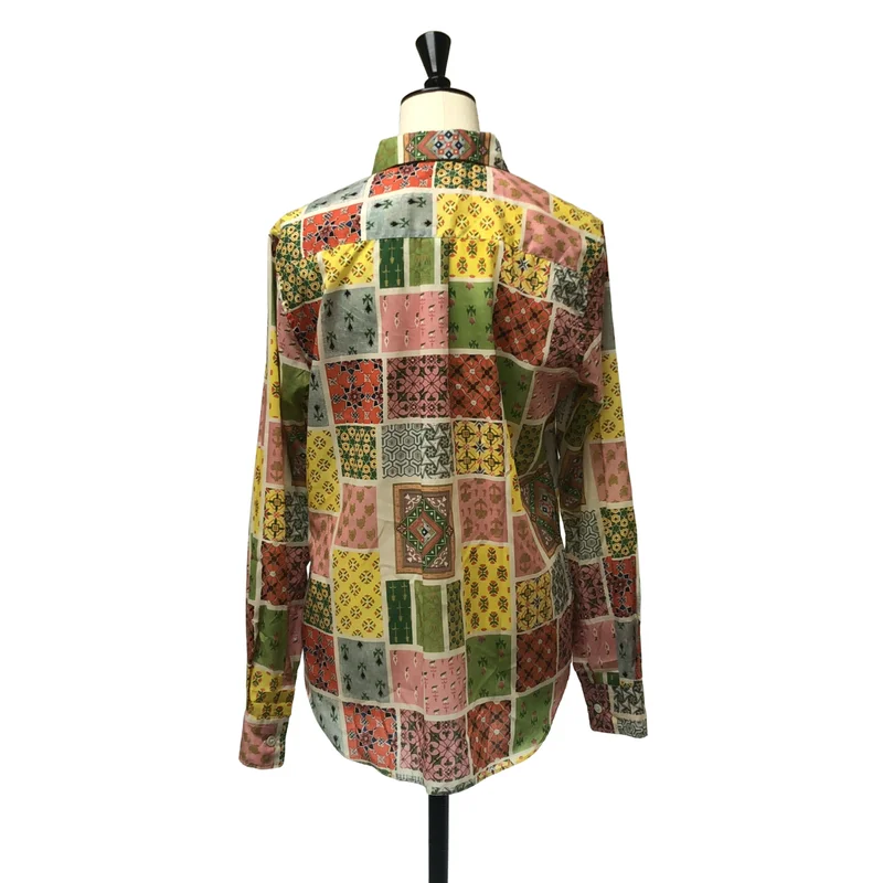 robe de chambre COMME des GARCONS / ローブドシャンブルコムデギャルソン | 1999SS | ポリエステル 総柄 オーバーシルエット シャツ ブラウス | M | レディース
