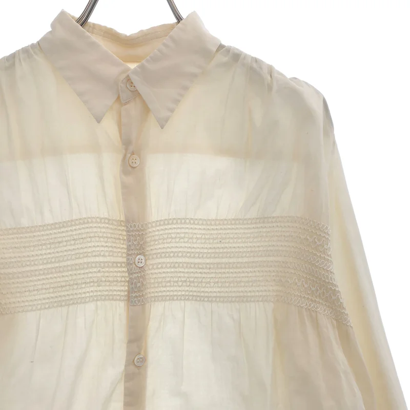 robe de chambre COMME des GARCONS / ローブドシャンブルコムデギャルソン | 1997AW | エンブロイダリー ギャザー シャツ ブラウス |