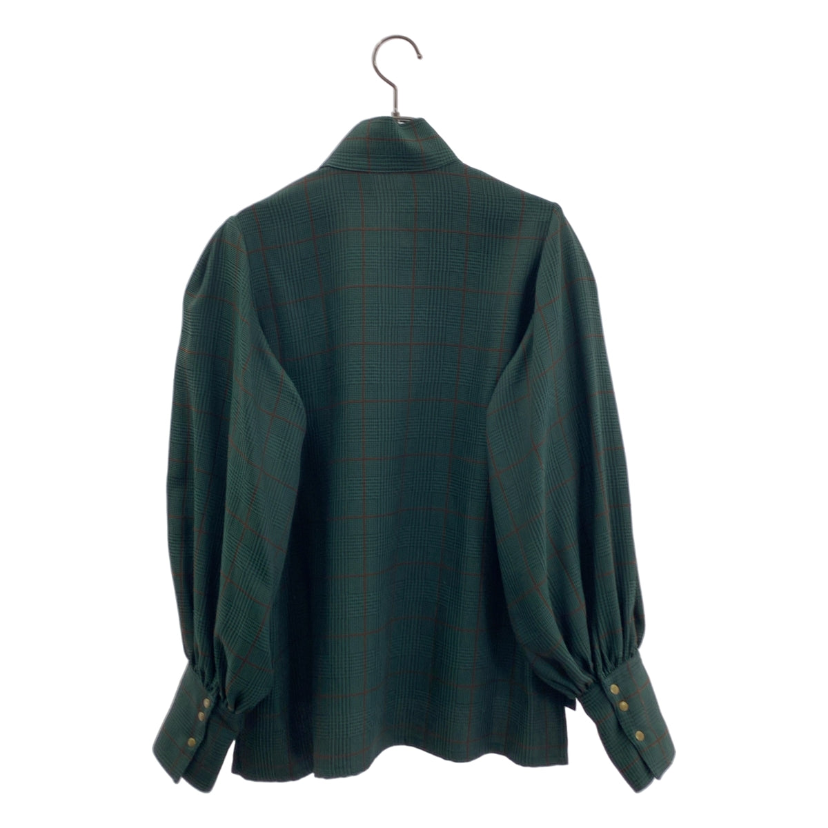 【美品】  foufou / フーフー | the holiday blouse チェック ホリデーブラウス | F | グリーン | レディース foufou / フーフー | the holiday blouse チェック ホリデーブラウス
