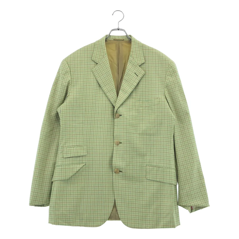 HERMES / エルメス | super100's pure wool ウール チェック テーラードジャケット | 52 | メンズ