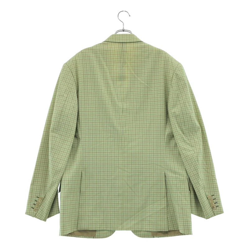 HERMES / エルメス | super100's pure wool ウール チェック テーラードジャケット | 52 | メンズ