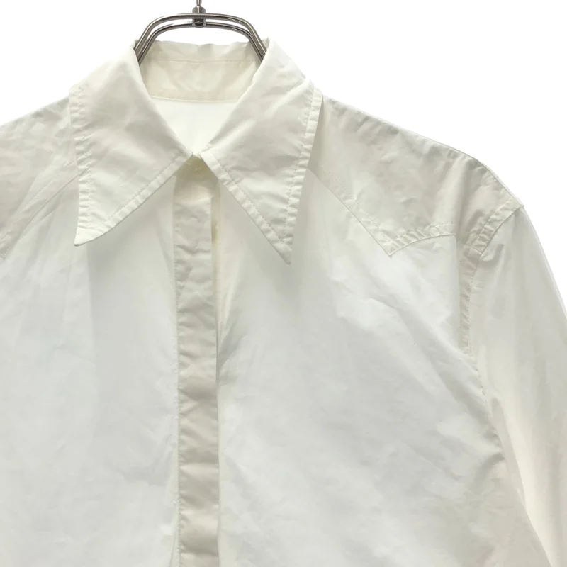 MM6 Maison Margiela / エムエムシックスメゾンマルジェラ | 2018SS | コットン ツイストタイ 比翼 フレアスリーブシャツ | 38 | レディース