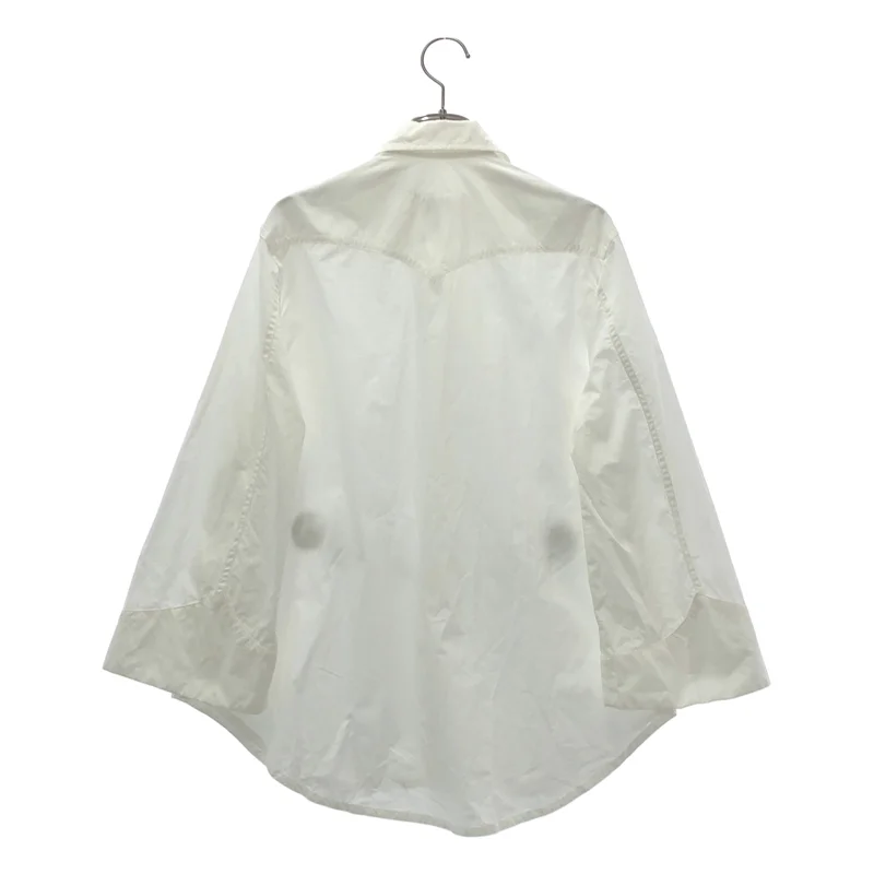 MM6 Maison Margiela / エムエムシックスメゾンマルジェラ | 2018SS | コットン ツイストタイ 比翼 フレアスリーブシャツ | 38 | レディース