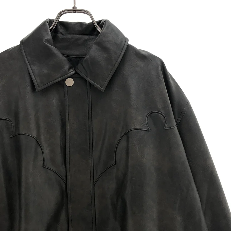 VIVIANO / ヴィヴィアーノ | 2025AW | フェイクレザーコート | ブラック | レディース