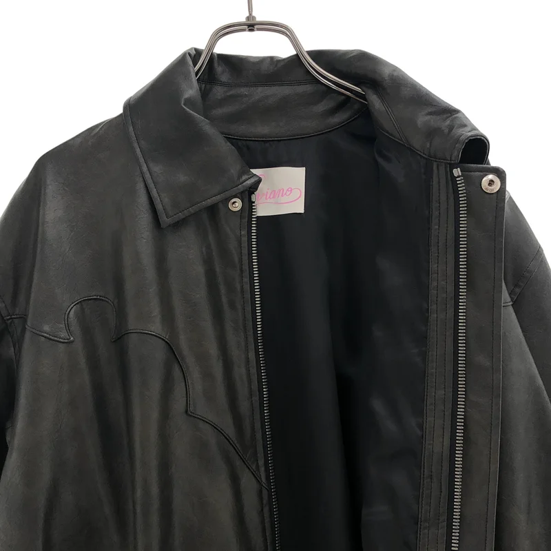 VIVIANO / ヴィヴィアーノ | 2025AW | フェイクレザーコート | ブラック | レディース