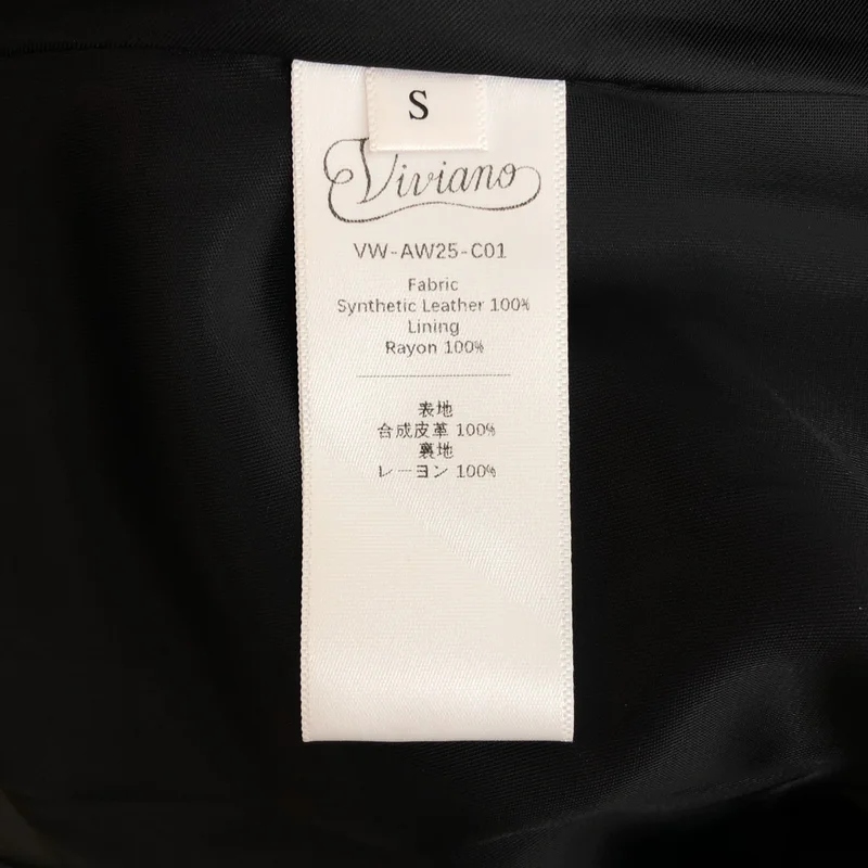 VIVIANO / ヴィヴィアーノ | 2025AW | フェイクレザーコート | ブラック | レディース