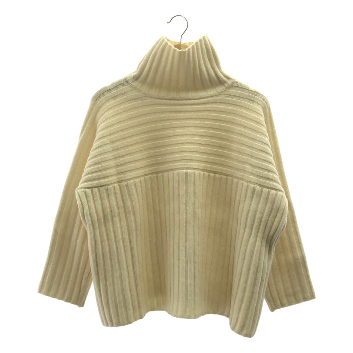 【美品】  SEA / シー | ウール カシミヤ リブ ニット セーター | F | アイボリー | レディース 美品】 SEA / シー | ウール カシミヤ リブ ニット セーター | F
