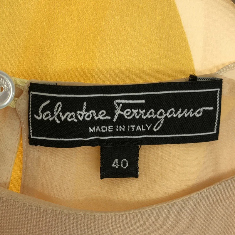Salvatore Ferragamo / サルヴァトーレフェラガモ | シルク 総柄 ブラウス | 40 | レディース