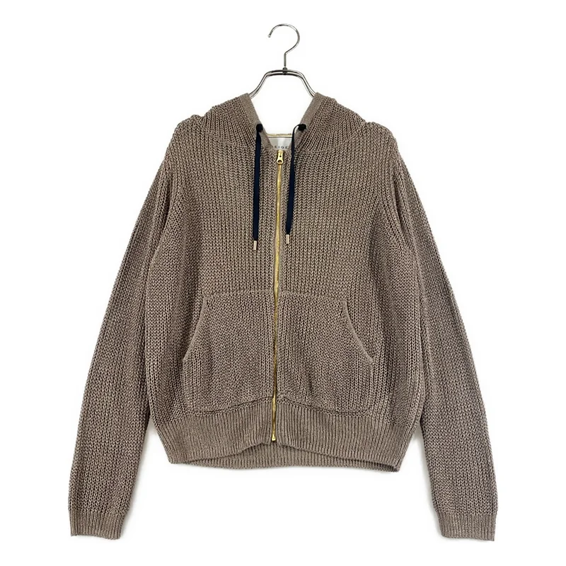 BEIGE， / ベイジ | アセテート ニット ジップ フーディ | 4 | レディース