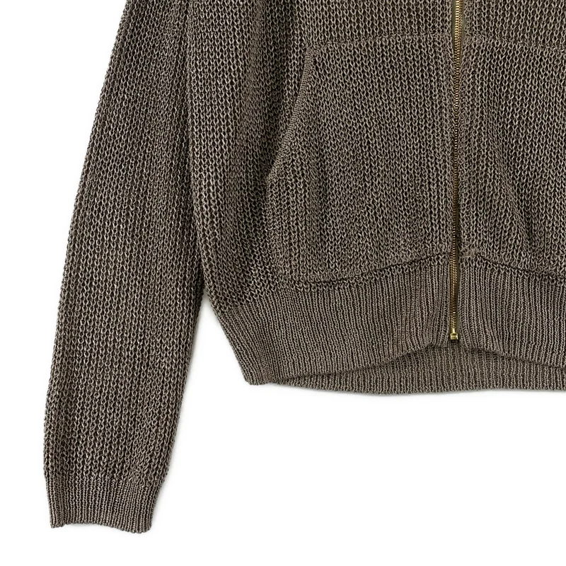 BEIGE， / ベイジ | アセテート ニット ジップ フーディ | 4 | レディース