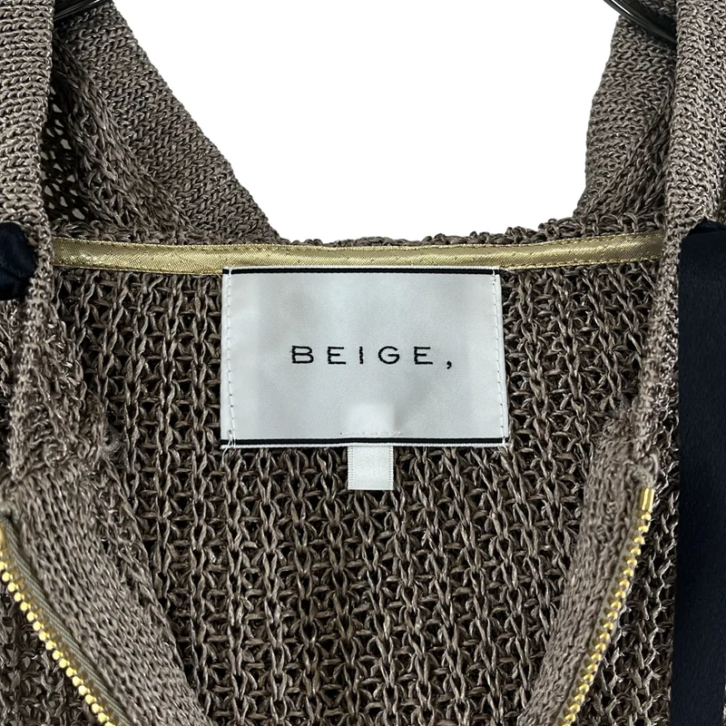 BEIGE， / ベイジ | アセテート ニット ジップ フーディ | 4 | レディース
