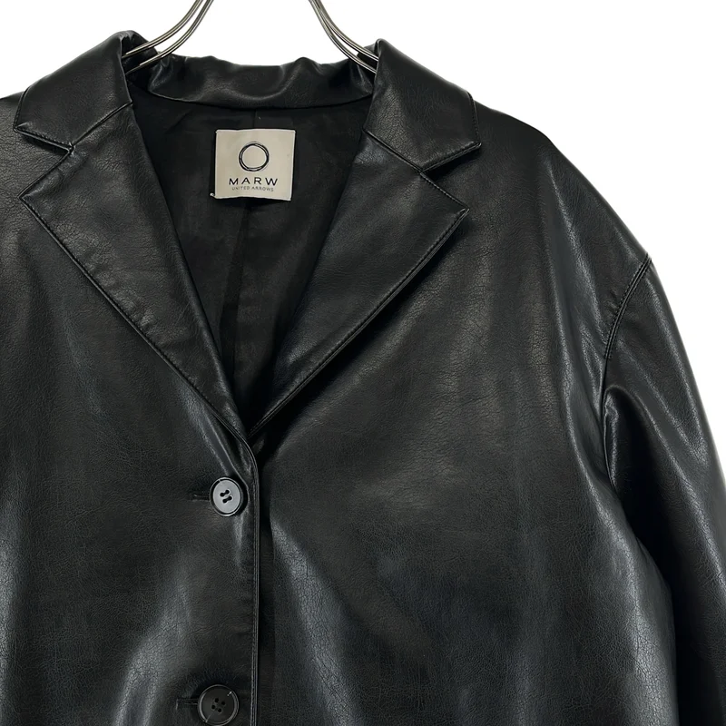 MARW UNITED ARROWS / マルゥ ユナイテッドアローズ | フェイクレザー ジャケット | F | レディース