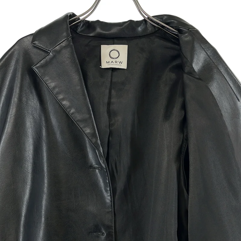 MARW UNITED ARROWS / マルゥ ユナイテッドアローズ | フェイクレザー ジャケット | F | レディース