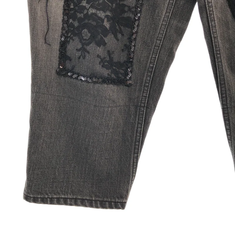 JUNYA WATANABE COMME des GARCONS denim / ジュンヤワタナベコムデギャルソンデニム | 2014AW | 異素材切り替え パッチワーク デニムパンツ | S | レディース