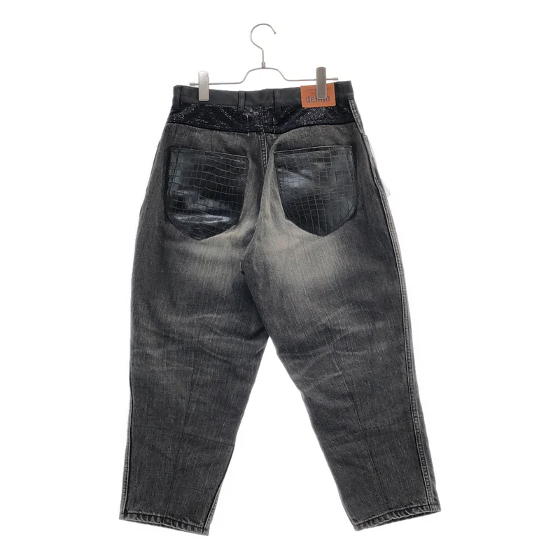 JUNYA WATANABE COMME des GARCONS denim / ジュンヤワタナベコムデギャルソンデニム | 2014AW | 異素材切り替え パッチワーク デニムパンツ | S | レディース