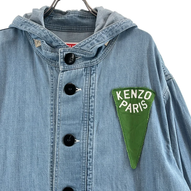 KENZO / ケンゾー | Sailor Denim Parka ロゴ デニム フーデッド シャケット | M | メンズ