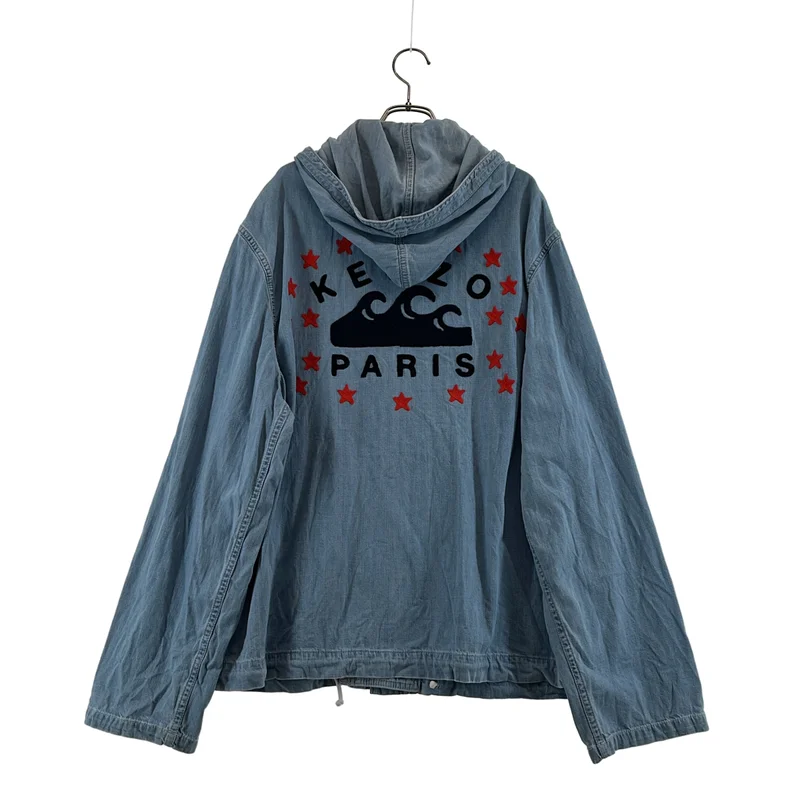 KENZO / ケンゾー | Sailor Denim Parka ロゴ デニム フーデッド シャケット | M | メンズ