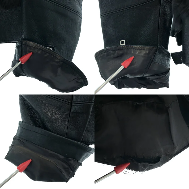 sacai luck / サカイラック | 2014AW | 2way ラビットファー切替 レザー ダブルライダースジャケット | 2 | レディース