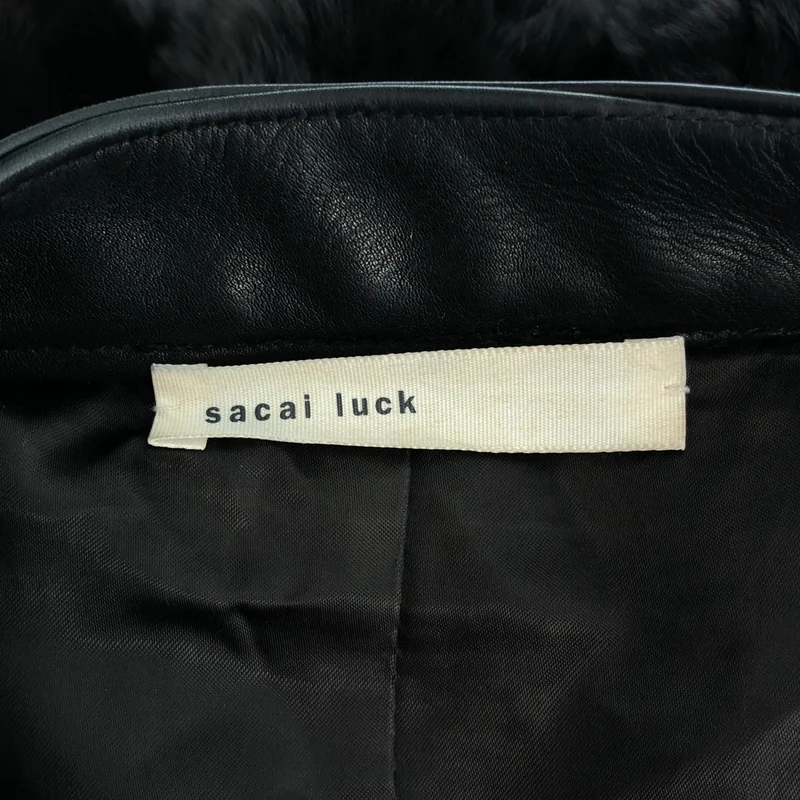 sacai luck / サカイラック | 2014AW | 2way ラビットファー切替 レザー ダブルライダースジャケット | 2 | レディース