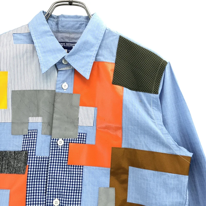 JUNYAWATANABE COMMEdesGARCONS MAN / ジュンヤワタナベマン | 2016AW | コットン チェック パッチワークシャツ | XS | メンズ