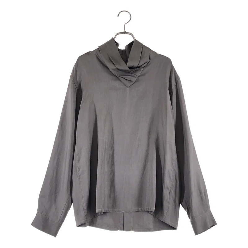 JIL SANDER+ / ジルサンダープラス | シルク プリーツカラー ブラウス | 38 | レディース