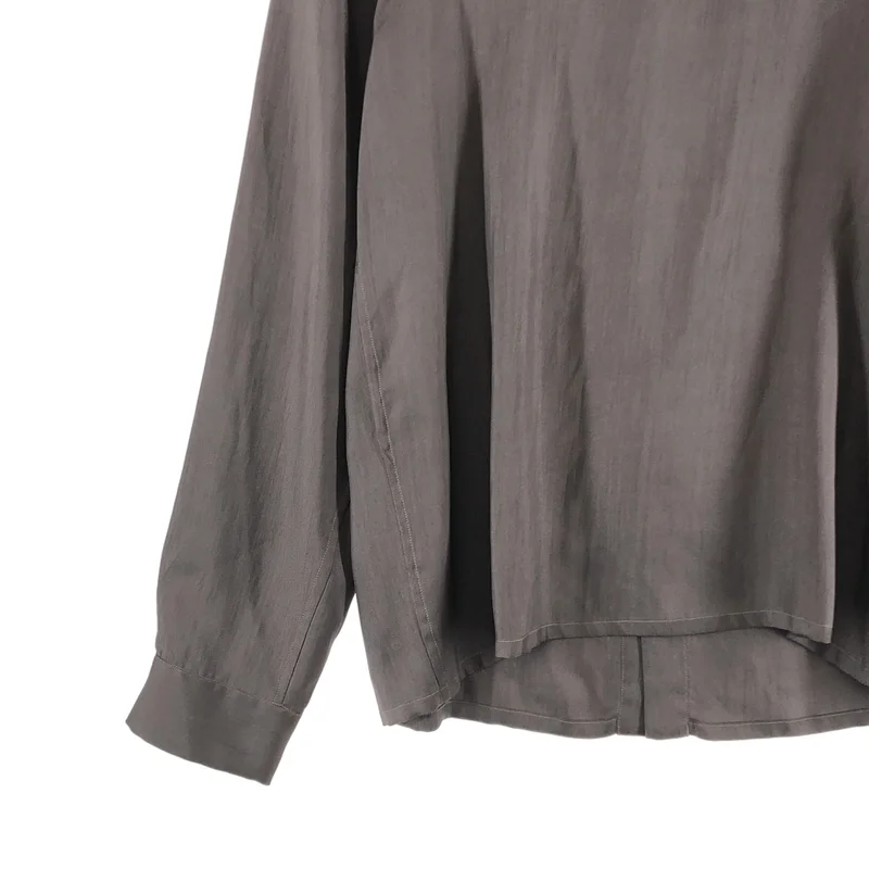 JIL SANDER+ / ジルサンダープラス | シルク プリーツカラー ブラウス | 38 | レディース