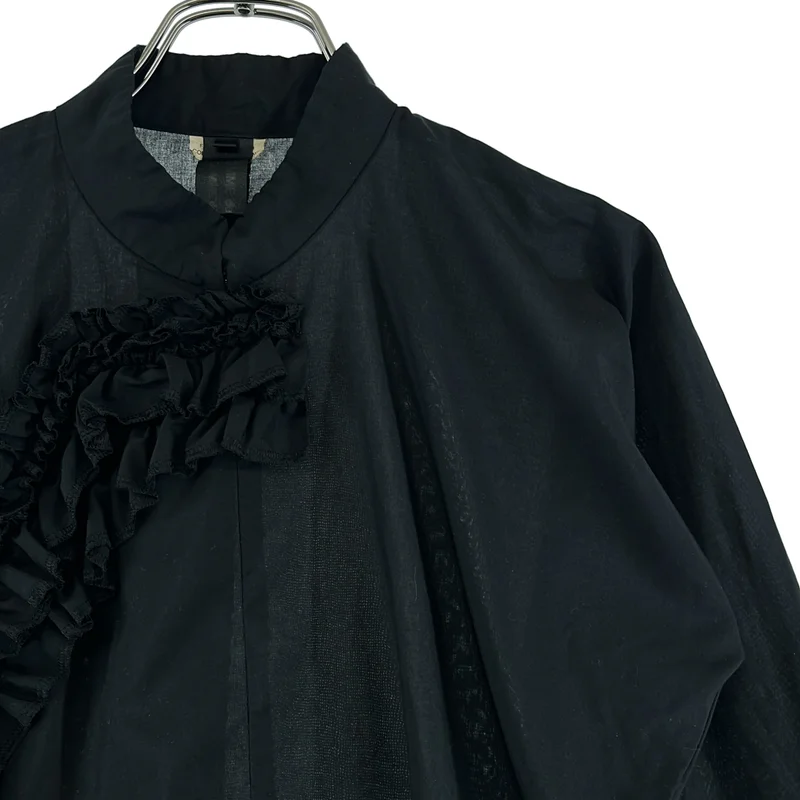 COMME des GARCONS COMME des GARCONS / コムコム | 製品加工 ポリエステル フリル チャイナデザイン ジャケット | XS | レディース