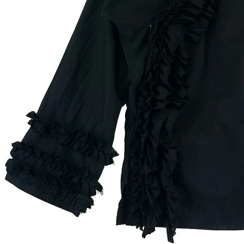 COMME des GARCONS COMME des GARCONS / コムコム | 製品加工 ポリエステル フリル チャイナデザイン ジャケット | XS | レディース