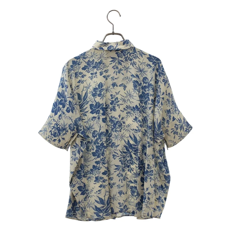GUCCI / グッチ | 2016 | フラワープリント シルク シャツ_半袖 429058 | 36 | レディース