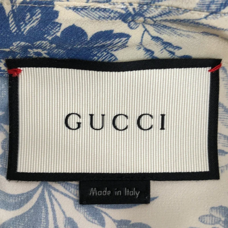 GUCCI / グッチ | 2016 | フラワープリント シルク シャツ_半袖 429058 | 36 | レディース