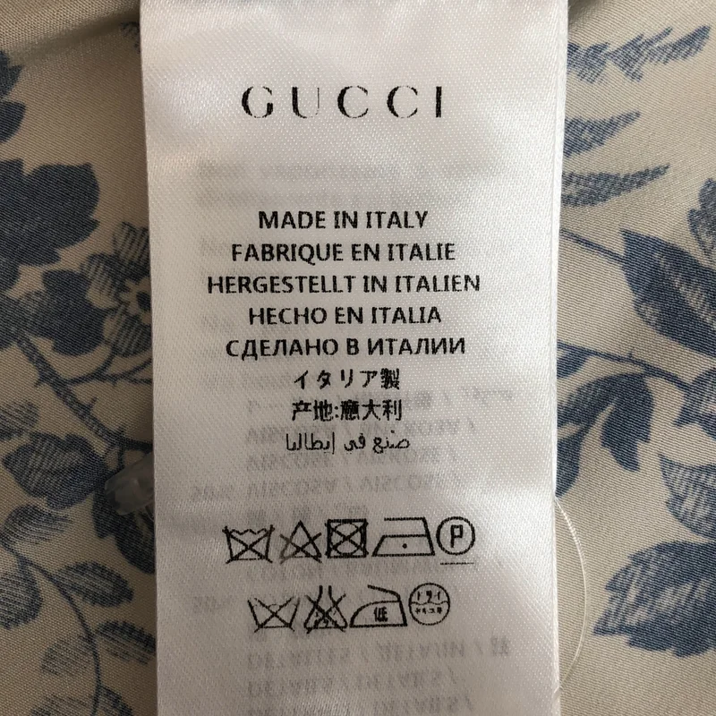 GUCCI / グッチ | 2016 | フラワープリント シルク シャツ_半袖 429058 | 36 | レディース
