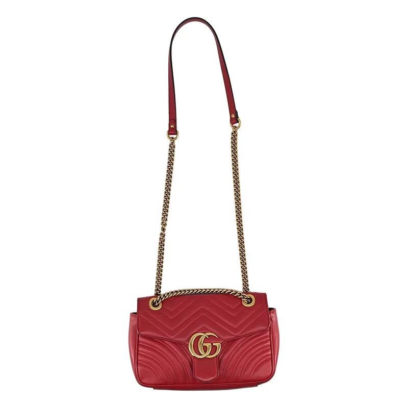 GUCCI / グッチ | GGマーモント レザー チェーン ショルダーバッグ / 443497 |