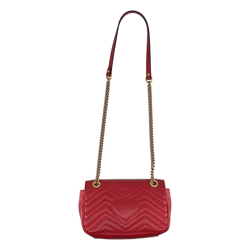 GUCCI / グッチ | GGマーモント レザー チェーン ショルダーバッグ / 443497 |