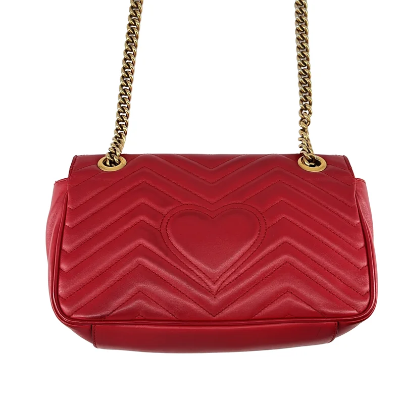 GUCCI / グッチ | GGマーモント レザー チェーン ショルダーバッグ / 443497 |