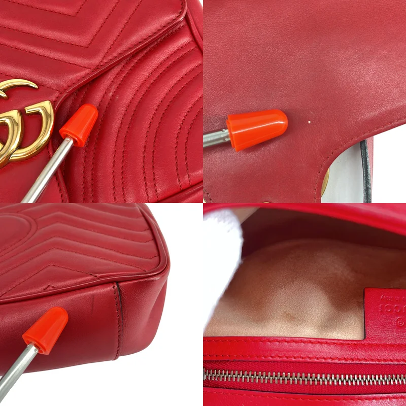 GUCCI / グッチ | GGマーモント レザー チェーン ショルダーバッグ / 443497 |
