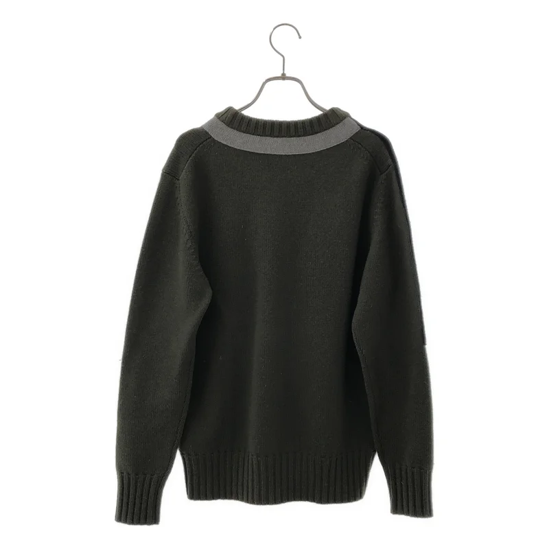 JIL SANDER / ジルサンダー | ウール パネル切替 クルーネックニット | 46 | メンズ