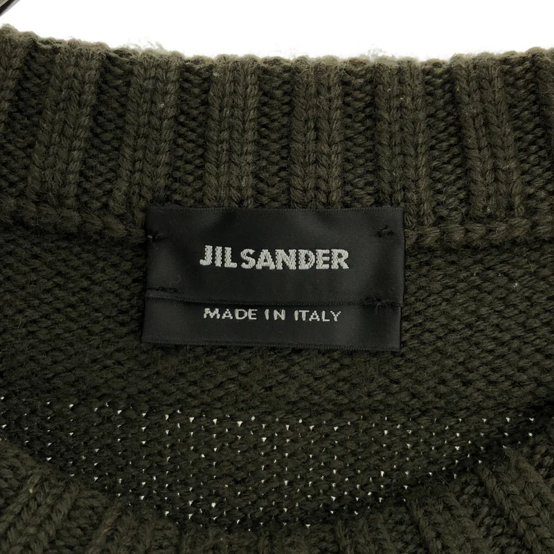 JIL SANDER / ジルサンダー | ウール パネル切替 クルーネックニット | 46 | メンズ