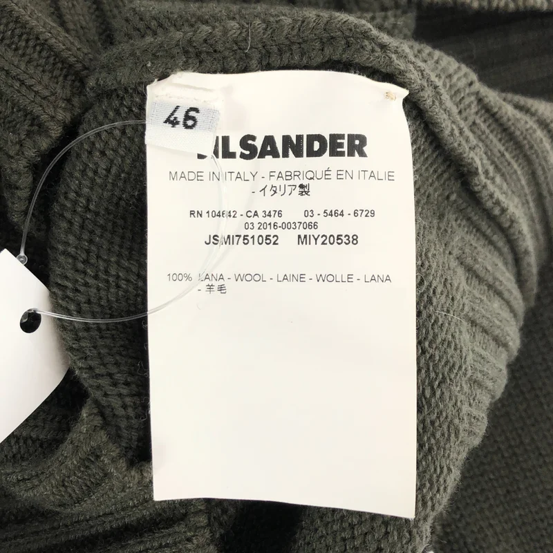 JIL SANDER / ジルサンダー | ウール パネル切替 クルーネックニット | 46 | メンズ