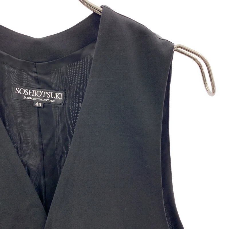 SOSHIOTSUKI / ソウシオオツキ | 2025SS | V Back Neck Gilet / シンチバック ジレ ベスト | 46 | メンズ
