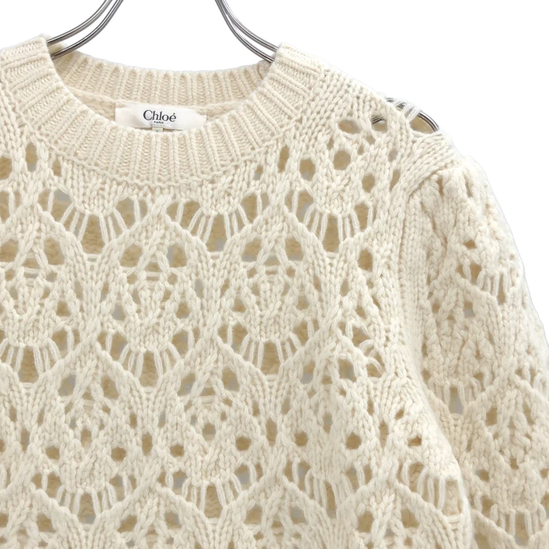 Chloe / クロエ | ウール クロシェ網 ニット | S | レディース