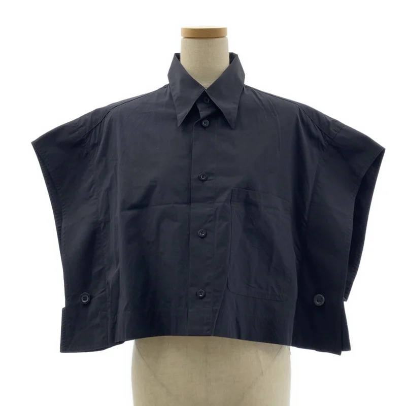 TAKESHI KOSAKA by Y's Pink Label / タケシコウサカバイワイズピンクレーベル | 2020SS | コットン シルク ボックスシルエット ノースリーブ ショートシャツ | 2 | レディース