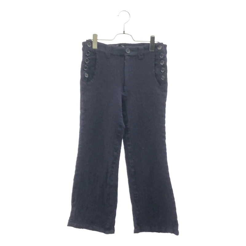 tricot COMME des GARCONS / トリココムデギャルソン | 2008AW | ウール 縮絨 サイドボタン パンツ | S | レディース